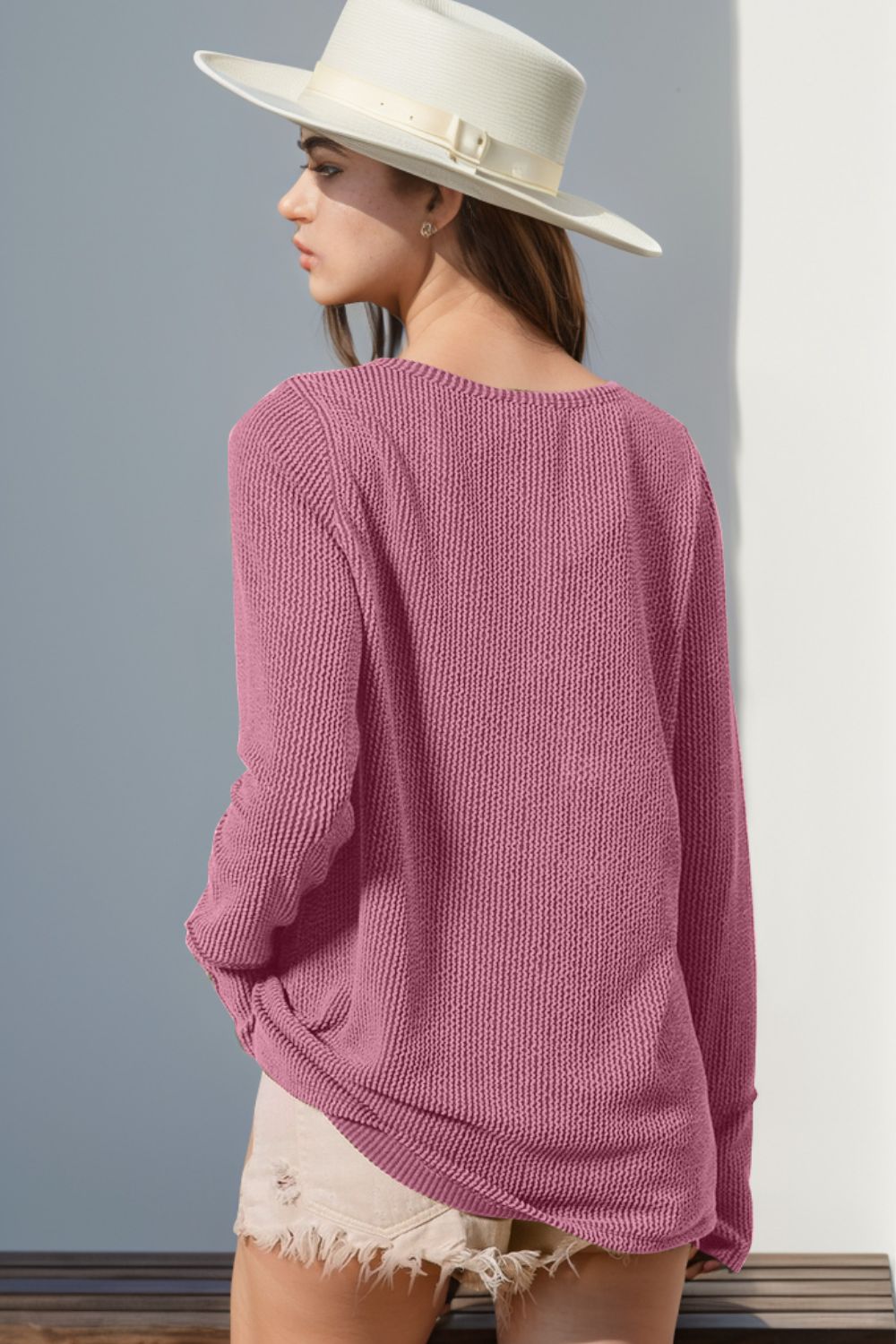 Sophie Notched Thumbhole Long Sleeve T-Shirt