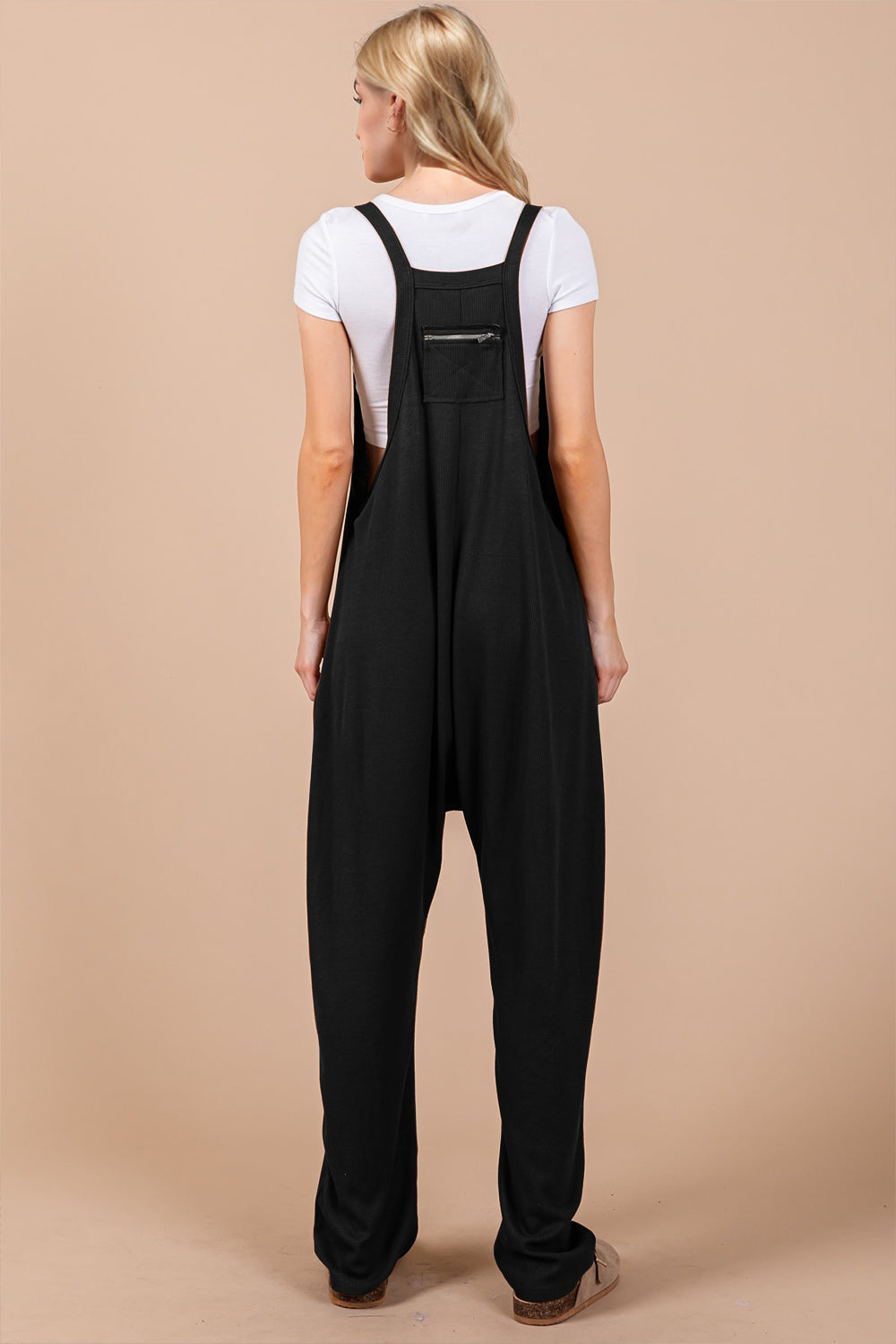 Itati V-Neck Wide Strap Overalls with Pockets