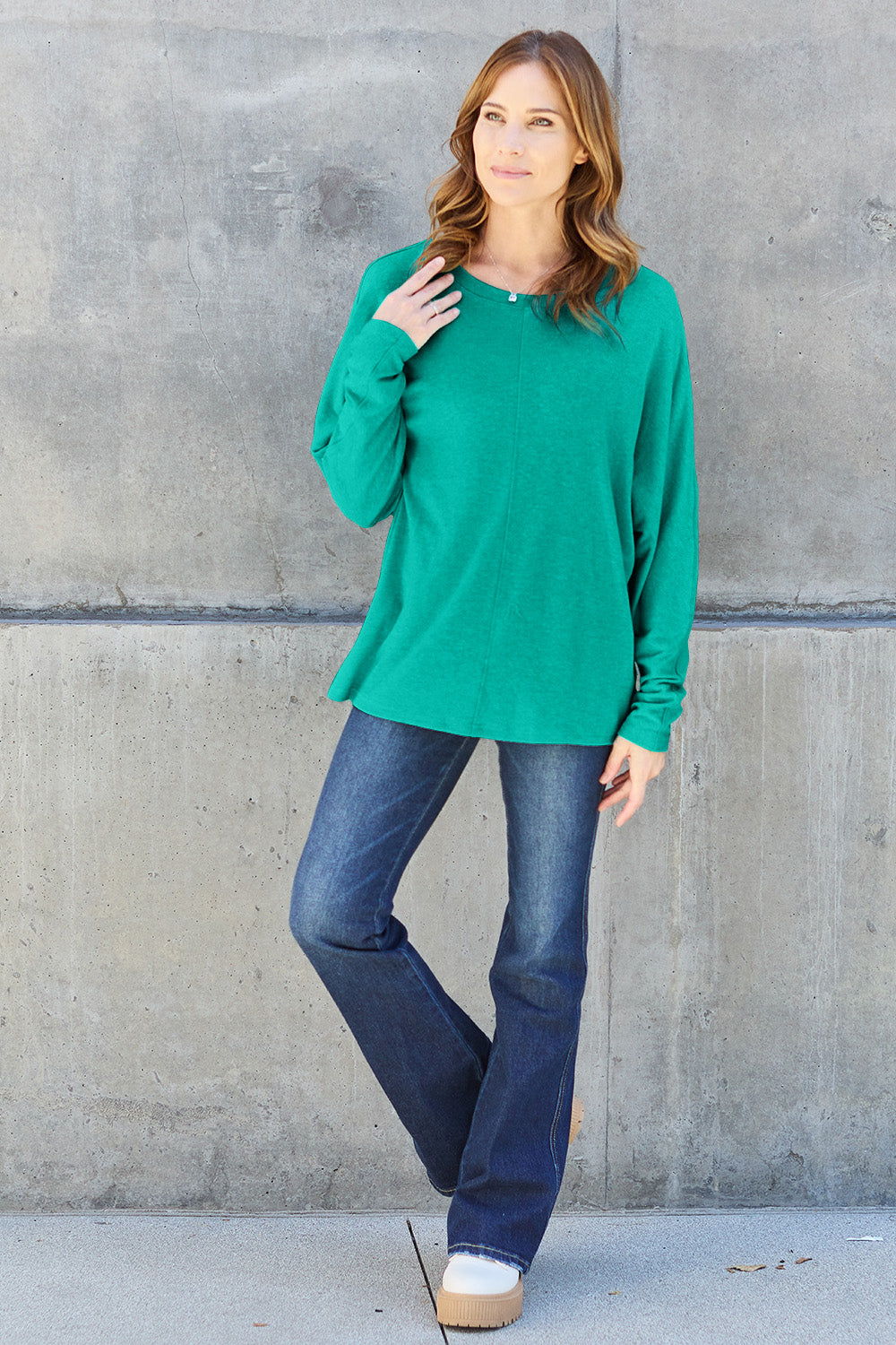 Mia Round Neck Long Sleeve T-Shirt