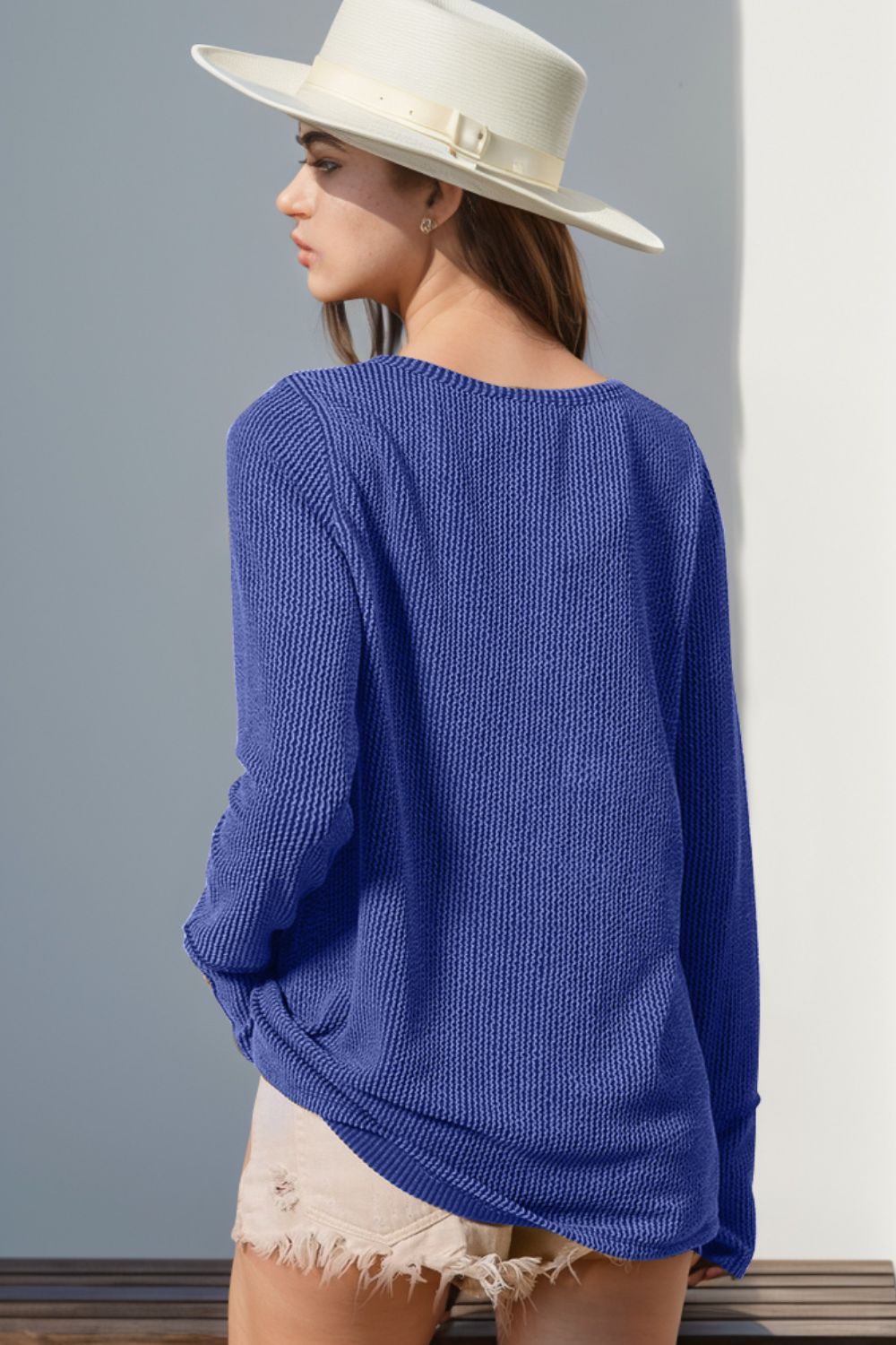 Sophie Notched Thumbhole Long Sleeve T-Shirt