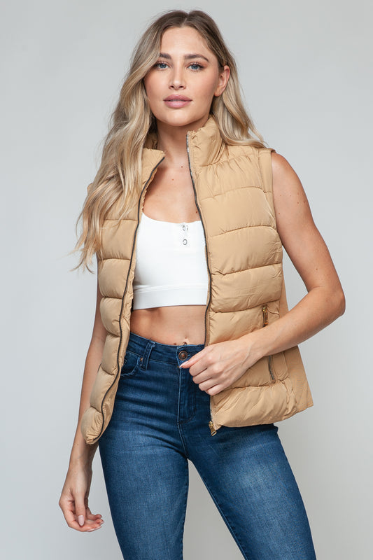 Turtleneck Vest with Pockets