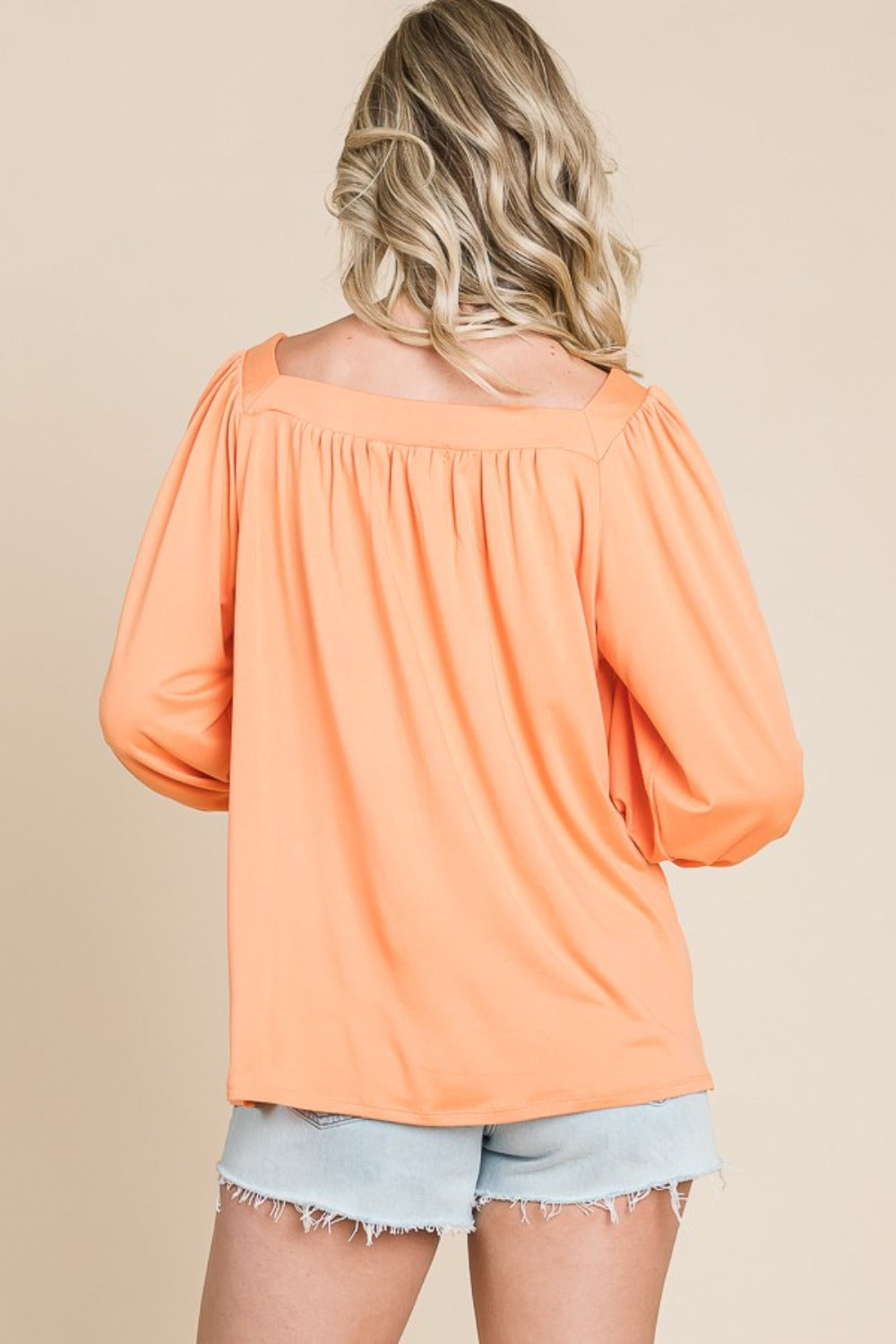 Square Neck Puff Sleeve Top