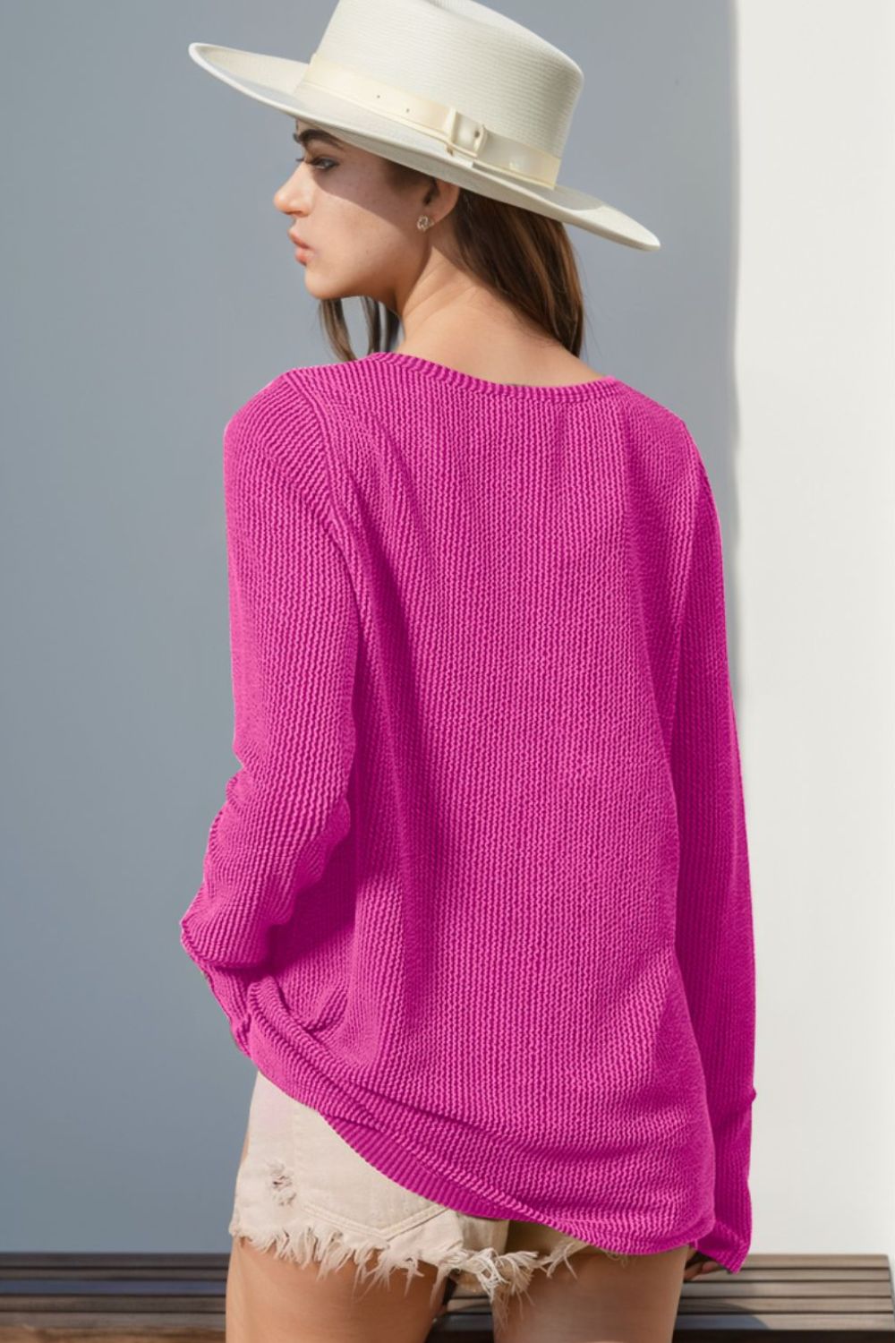 Sophie Notched Thumbhole Long Sleeve T-Shirt