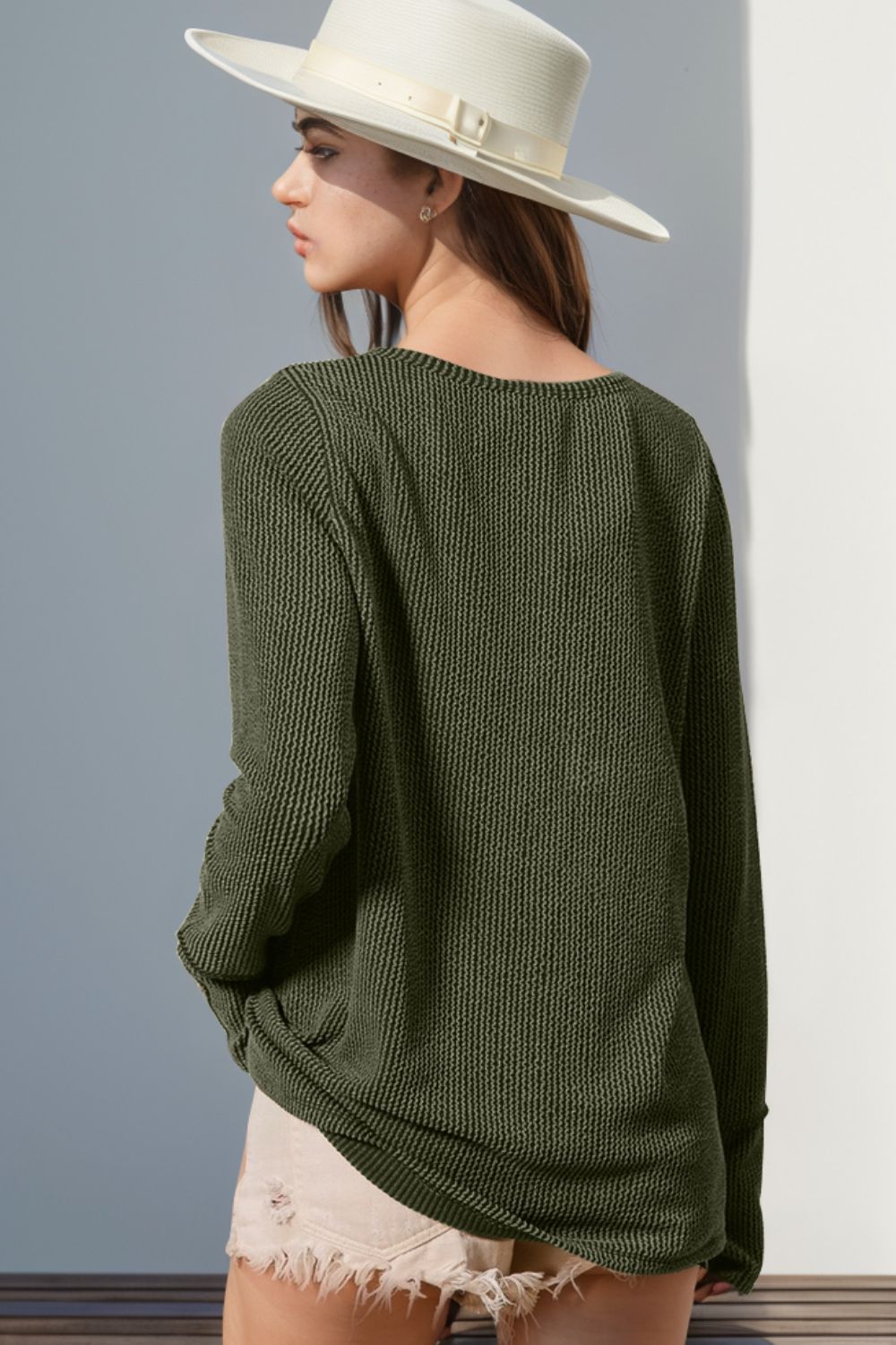 Sophie Notched Thumbhole Long Sleeve T-Shirt